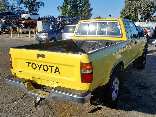 JT4VN13D1M5051124 - 1991 TOYOTA PICKUP 1/2 YELLOW photo 4