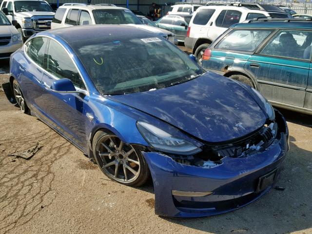 5YJ3E1EA8JF005469 - 2018 TESLA MODEL 3 BLUE photo 1