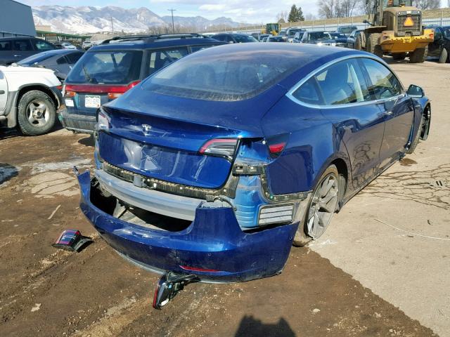 5YJ3E1EA8JF005469 - 2018 TESLA MODEL 3 BLUE photo 4