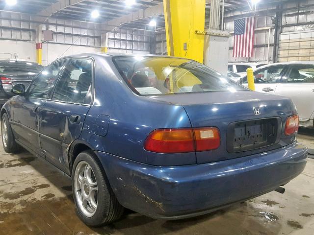 JHMEG8544PS035052 - 1993 HONDA CIVIC DX BLUE photo 3