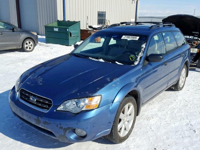 4S4BP61C777341201 - 2007 SUBARU LEGACY OUT BLUE photo 2