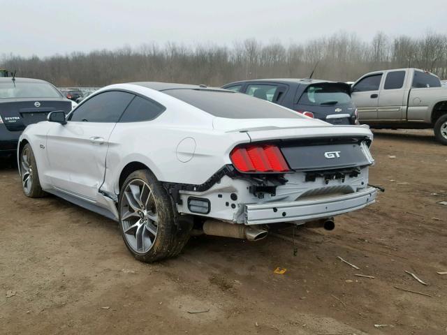 1FA6P8CF9H5230581 - 2017 FORD MUSTANG GT WHITE photo 3