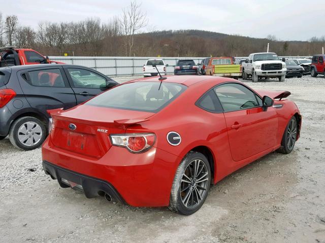 JF1ZCAC16E8601016 - 2014 SUBARU BRZ 2.0 LI RED photo 4