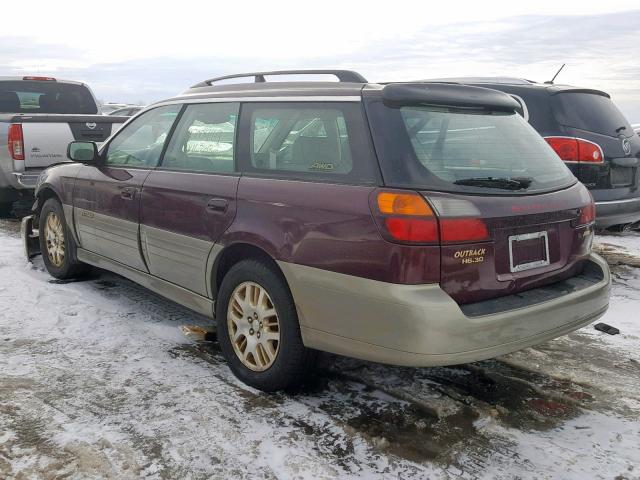 4S3BH806517668311 - 2001 SUBARU LEGACY OUT MAROON photo 3