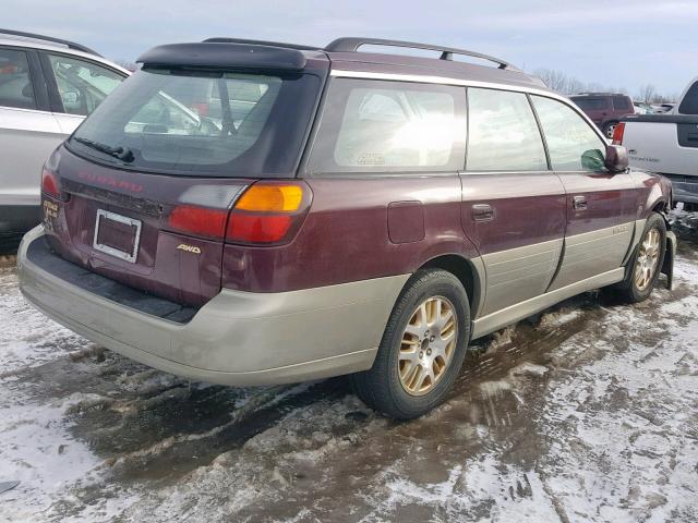 4S3BH806517668311 - 2001 SUBARU LEGACY OUT MAROON photo 4