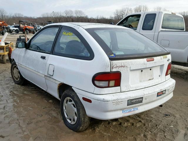 KNJLT05H8S6142886 - 1995 FORD ASPIRE WHITE photo 3