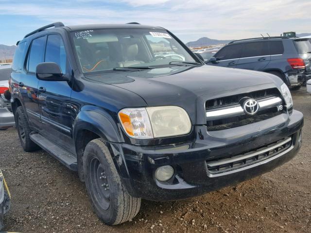 5TDZT38A76S281460 - 2006 TOYOTA SEQUOIA LI BLACK photo 1