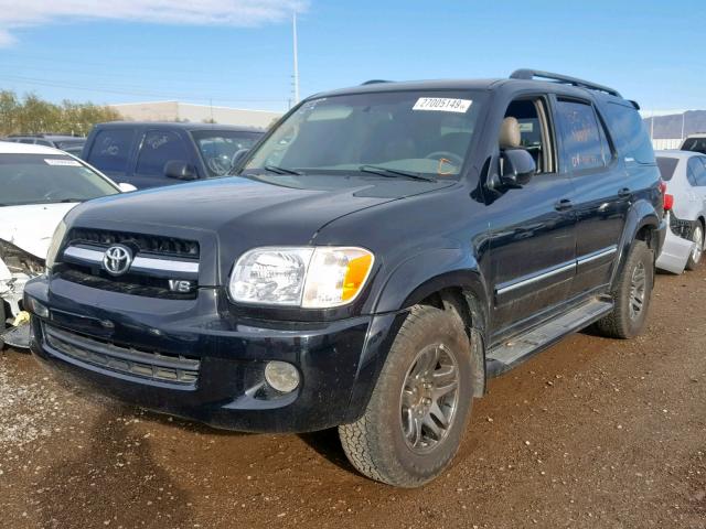 5TDZT38A76S281460 - 2006 TOYOTA SEQUOIA LI BLACK photo 2