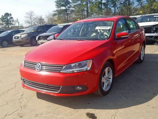 3VWLL7AJ6BM108513 - 2011 VOLKSWAGEN JETTA TDI RED photo 2