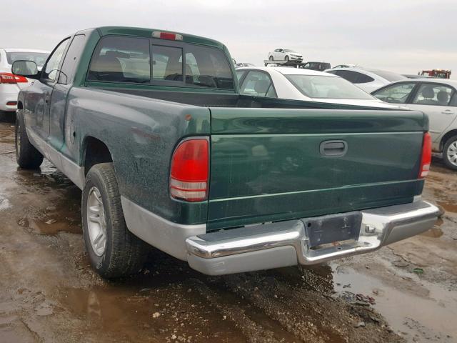 1B7GL22X71S162239 - 2001 DODGE DAKOTA GREEN photo 3