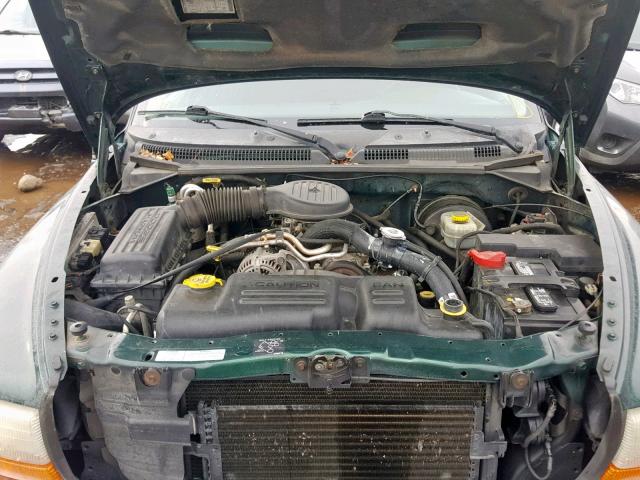 1B7GL22X71S162239 - 2001 DODGE DAKOTA GREEN photo 7