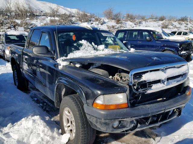 1D7HG38N54S599316 - 2004 DODGE DAKOTA QUA BLACK photo 1