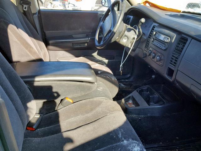 1D7HG38N54S599316 - 2004 DODGE DAKOTA QUA BLACK photo 5