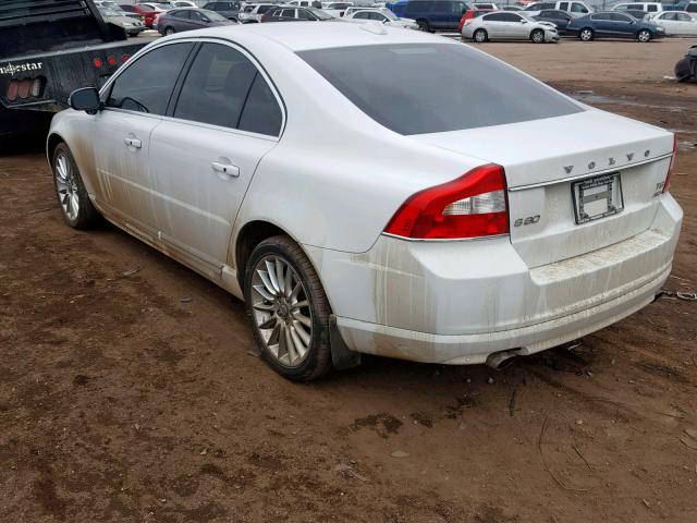 YV1902AH5B1142780 - 2011 VOLVO S80 T6 WHITE photo 3