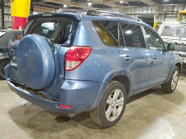 JTMBD32V266007559 - 2006 TOYOTA RAV4 SPORT BLUE photo 4