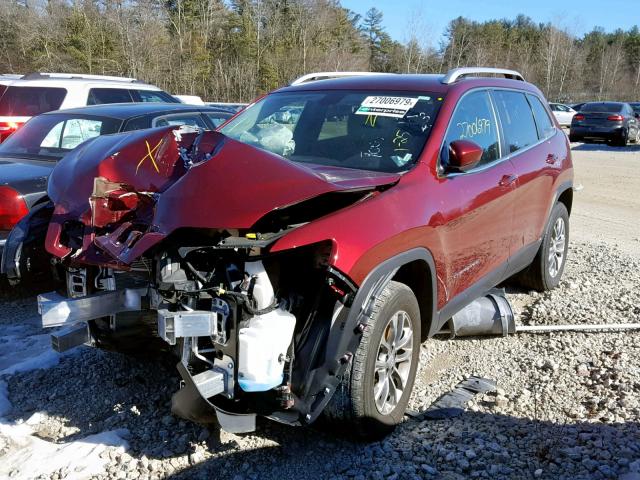 1C4PJMLBXKD199067 - 2019 JEEP CHEROKEE L RED photo 2