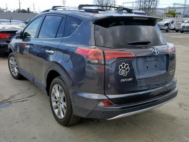 JTMDJREVXGD035512 - 2016 TOYOTA RAV4 HV LI GRAY photo 3