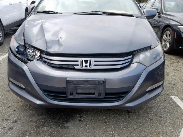 JHMZE2H50AS024534 - 2010 HONDA INSIGHT LX GRAY photo 9