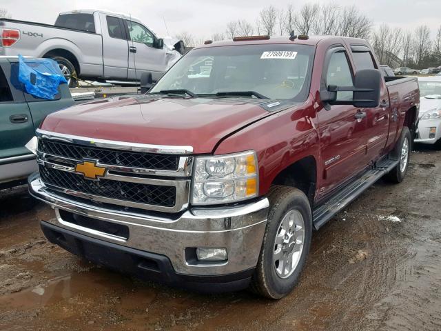 1GC1KXC88EF124353 - 2014 CHEVROLET SILVERADO RED photo 2