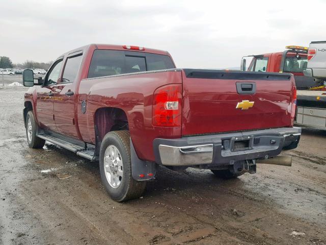 1GC1KXC88EF124353 - 2014 CHEVROLET SILVERADO RED photo 3