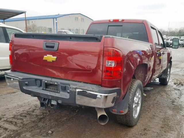 1GC1KXC88EF124353 - 2014 CHEVROLET SILVERADO RED photo 4