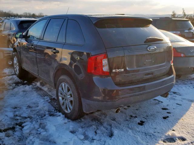 2FMDK4JCXDBA56264 - 2013 FORD EDGE SEL BLACK photo 3