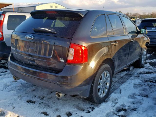 2FMDK4JCXDBA56264 - 2013 FORD EDGE SEL BLACK photo 4