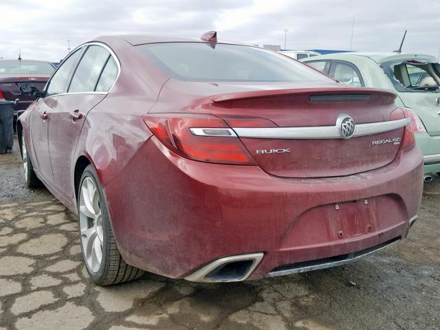 2G4GV5GX8G9112492 - 2016 BUICK REGAL GS RED photo 3