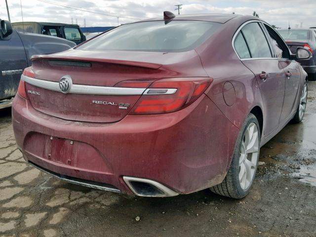 2G4GV5GX8G9112492 - 2016 BUICK REGAL GS RED photo 4