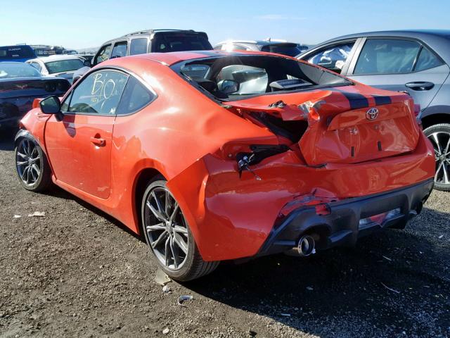 JF1ZNAA19H8708465 - 2017 TOYOTA 86 BASE ORANGE photo 3