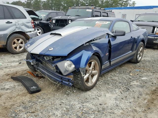 1ZVHT82HX85118936 - 2008 FORD MUSTANG GT BLUE photo 2