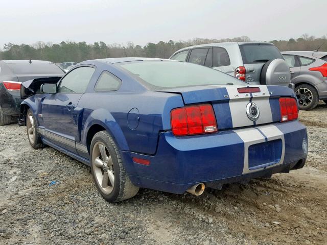 1ZVHT82HX85118936 - 2008 FORD MUSTANG GT BLUE photo 3