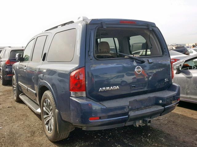 5N1AA0ND6FN606343 - 2015 NISSAN ARMADA SV BLUE photo 3