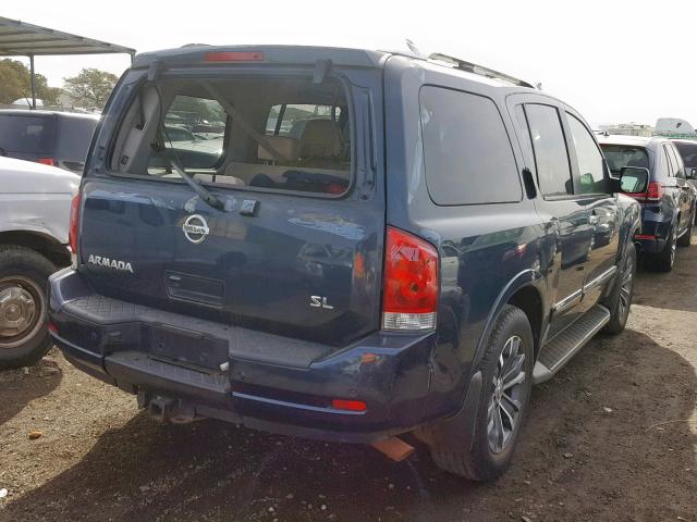 5N1AA0ND6FN606343 - 2015 NISSAN ARMADA SV BLUE photo 4