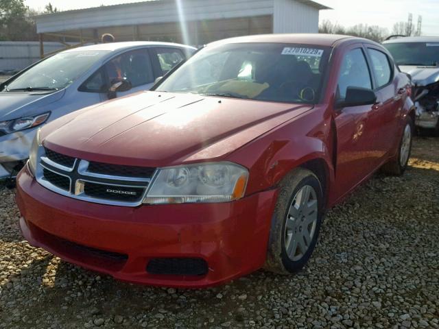 1B3BD4FB8BN518717 - 2011 DODGE AVENGER EX RED photo 2