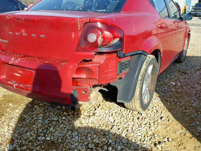 1B3BD4FB8BN518717 - 2011 DODGE AVENGER EX RED photo 9