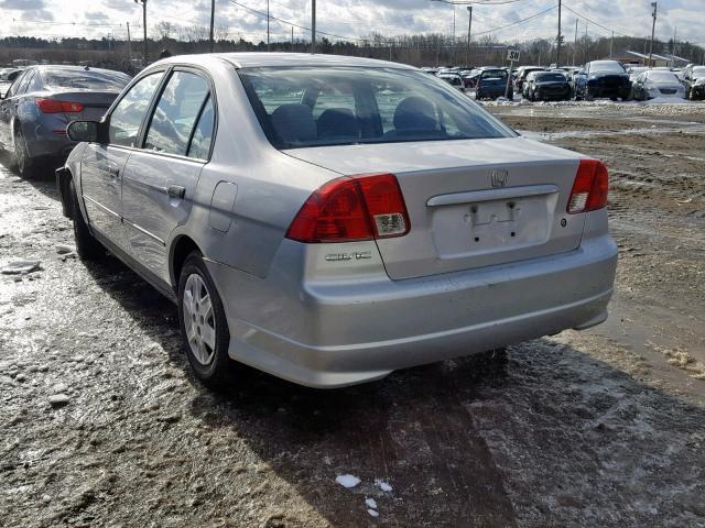 1HGES16354L004204 - 2004 HONDA CIVIC DX V SILVER photo 3