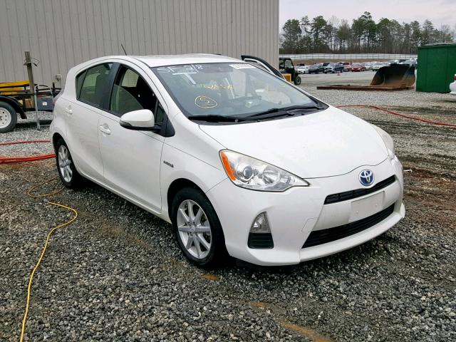 JTDKDTB39D1048411 - 2013 TOYOTA PRIUS C WHITE photo 1