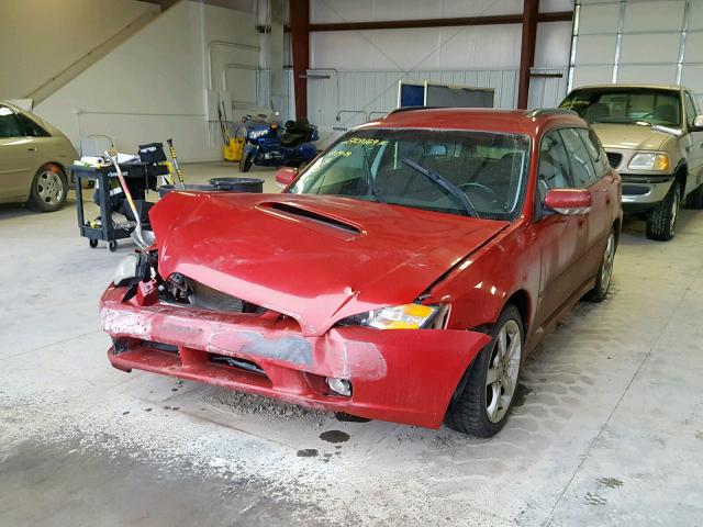 4S3BP686456319860 - 2005 SUBARU LEGACY GT RED photo 2