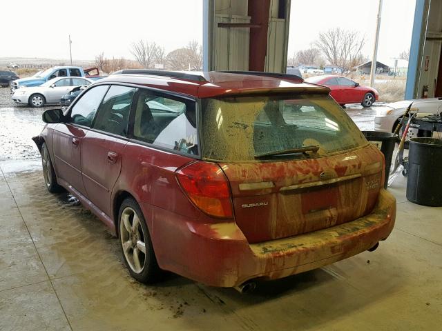 4S3BP686456319860 - 2005 SUBARU LEGACY GT RED photo 3