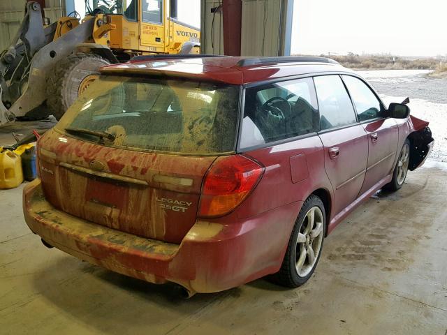 4S3BP686456319860 - 2005 SUBARU LEGACY GT RED photo 4