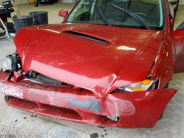 4S3BP686456319860 - 2005 SUBARU LEGACY GT RED photo 7