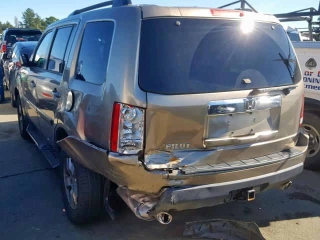 5FNYF3H78BB058124 - 2011 HONDA PILOT EXLN GOLD photo 3