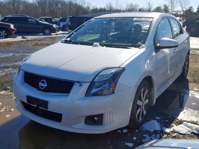 3N1AB6AP4CL650747 - 2012 NISSAN SENTRA 2.0 WHITE photo 2