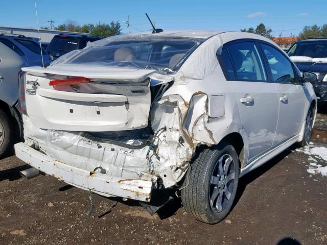 3N1AB6AP4CL650747 - 2012 NISSAN SENTRA 2.0 WHITE photo 4