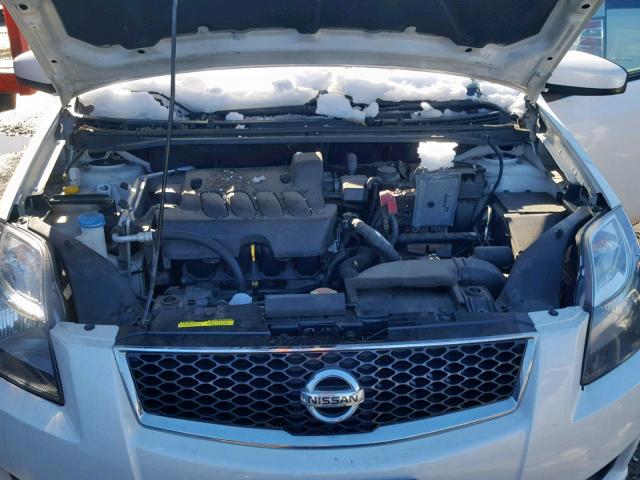 3N1AB6AP4CL650747 - 2012 NISSAN SENTRA 2.0 WHITE photo 7