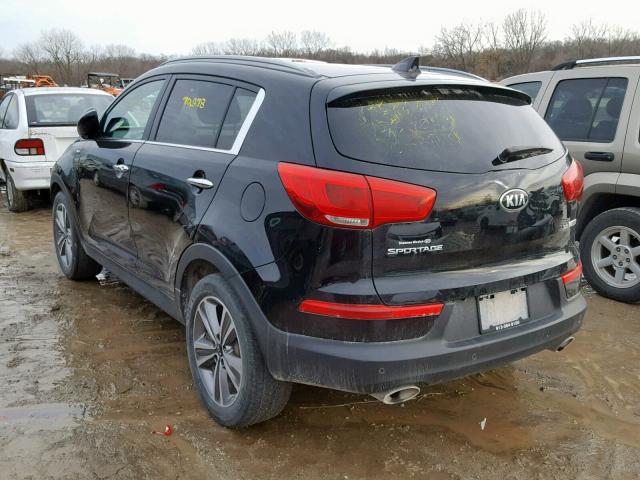 KNDPCCA65E7578569 - 2014 KIA SPORTAGE S BLACK photo 3