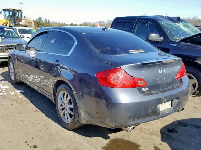 JNKCV61F09M362337 - 2009 INFINITI G37 BLUE photo 3