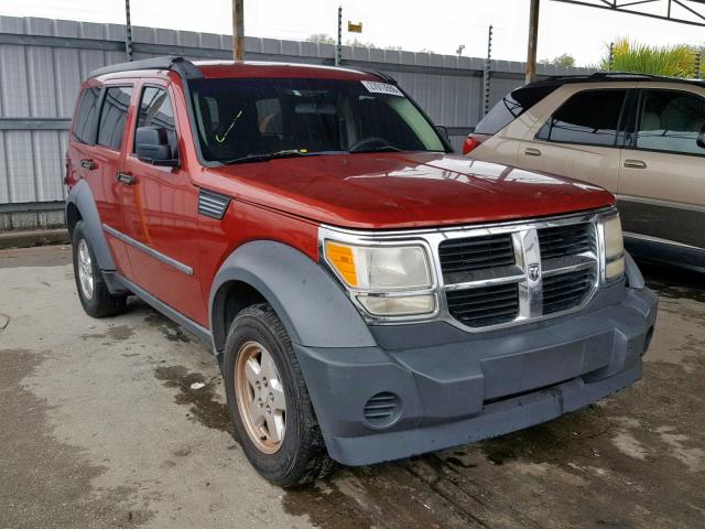 1D8GU28K17W728519 - 2007 DODGE NITRO SXT RED photo 1