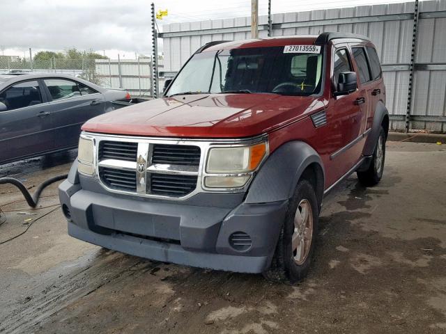 1D8GU28K17W728519 - 2007 DODGE NITRO SXT RED photo 2